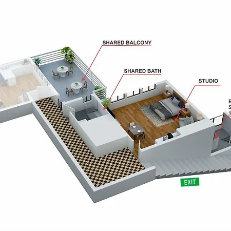דירה Center Rooftop With Oldtown View *